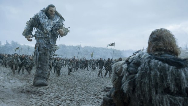 HBO has released photos from "Battle of the Bastards," the upcoming ninth episode of Game of Thrones Season 6. You can check out the photos in the gallery below!  While HBO is not releasing descriptions for the last two episodes of the season, Episode 9 is set to air June 19 and will run a full 60 minutes in length. The season 6 finale will be titled "The Winds of Winter," in reference to the upcoming sixth novel in the George R.R. Martin series. The finale is set to air June 26 and will be the longest episode of Game of Thrones yet with a 69-minute run time.  Based on the popular book series "A Song of Ice and Fire," by George R.R. Martin, the hit Emmy-winning fantasy series chronicles an epic struggle for power in a vast and violent kingdom. The ensemble cast for the fifth season included Emmy and Golden Globe winner Peter Dinklage, Nikolaj Coster-Waldau, Lena Headey, Emilia Clarke, Aidan Gillen, Kit Harington, Diana Rigg, Natalie Dormer, Maisie Williams and Sophie Turner.  If you missed an episode of Game of Thrones, or just need a refresher on what happened, you can read our weekly recaps by clicking here.