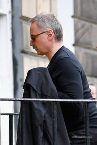 EDINBURGH, SCOTLAND - MAY 17: (EDITOR'S NOTE: Alternative crop of image #531887112) Robert Carlyle walks into a house in Royal Circus on May 17, 2016 in Edinburgh,Scotland. The long awaited T2 is being filmed in Edinburgh and Glasgow, 20 years after the original was released it will also see the cast from the first film returning including Ewan McGregor, Jonny Lee Miller and Robert Carlyle. (Photo by Jeff J Mitchell/Getty Images)