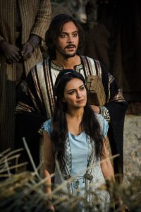 Jack Huston plays Judah Ben-Hur and Nazanin Boniadi plays Esther in Ben-Hur from Metro-Goldwyn-Mayer Pictures and Paramount Pictures.